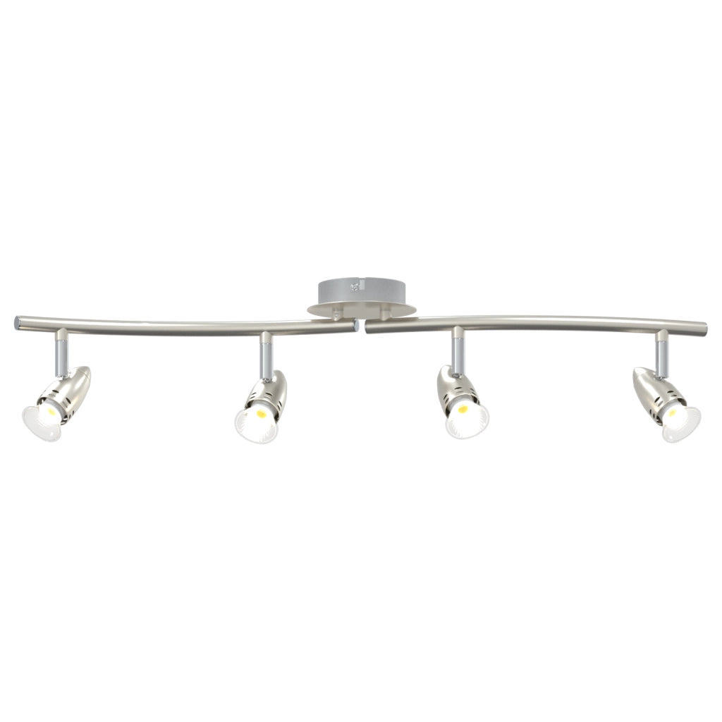 Faretto da soffitto regolabile a 4 vie Nichel opaco GU10
