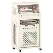 Cesto portabiancheria pieghevole con ruote 44 x 29,5 x 78 cm per un pratico stoccaggio design contemporaneo beige PP 20_0017225