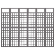 Divisorio Ambienti | Divider per stanze | Paravento a 6 Pannelli in Legno di Abete Grigio 242,5x180 cm