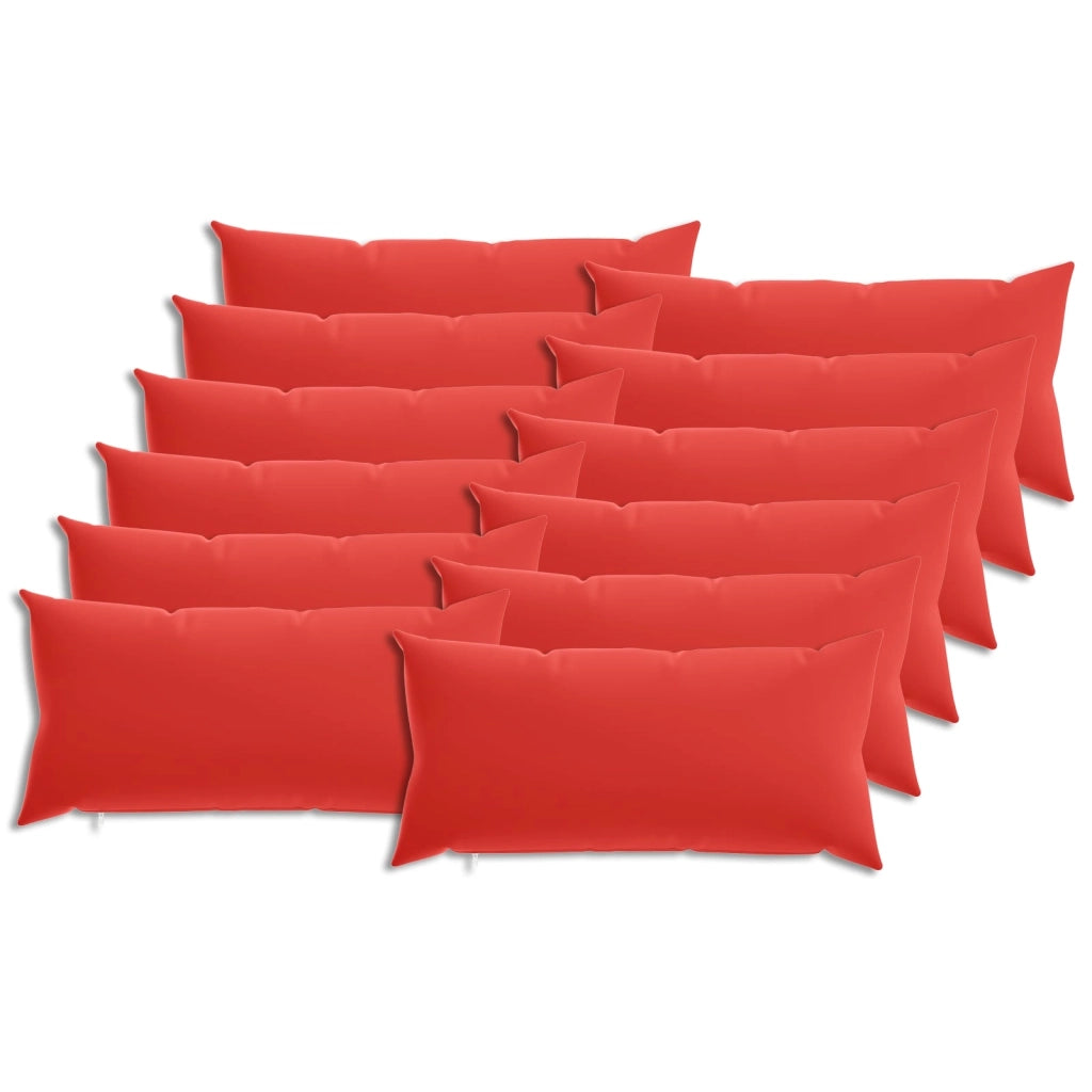 Federa 12 pcs HEERLEN Rosso 40 x 80 cm Poliestere 910047