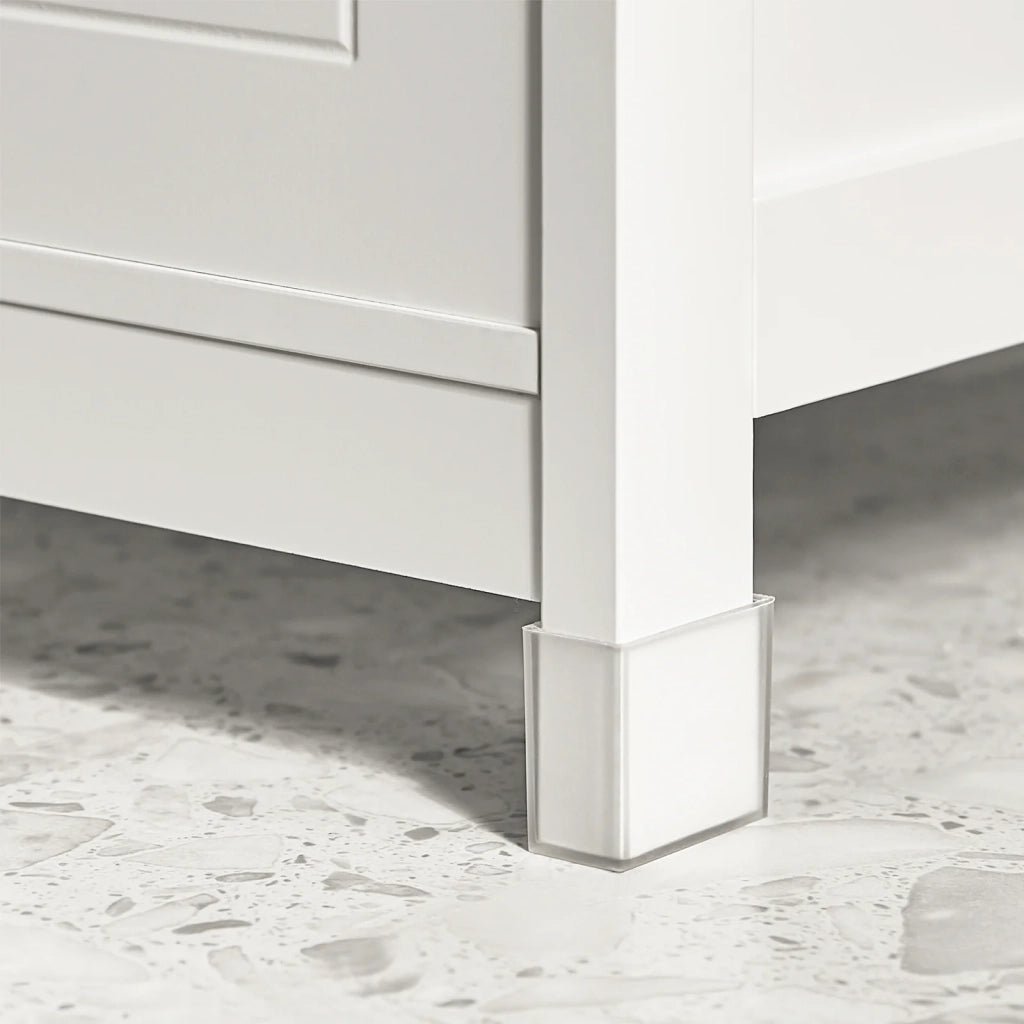 Mobile Sottolavabo Per Bagno con Poggiapiedi Sottolavabo Bagno Mobile Bagno Sottolavabo Bianco FRG128-II-W