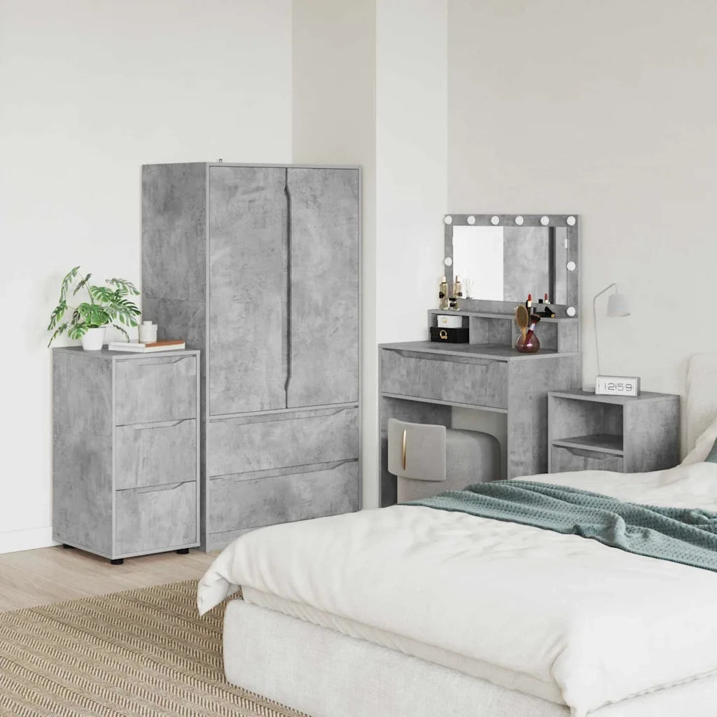 Armadio Grigio cemento 40 x 48 x 81 cm Legno multistrato