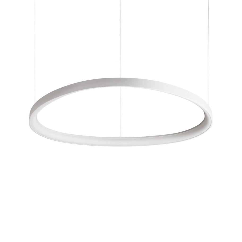 Lampadario A Sospensione Contemporaneo Gemini Metallo Bianco Led 55W 3000K Ip20