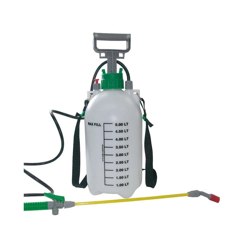 Trade Shop - Spruzzatore A Pressione Vaporizzatore Spruzzino Nebulizzatore 5 Lt Fascia Spalla -