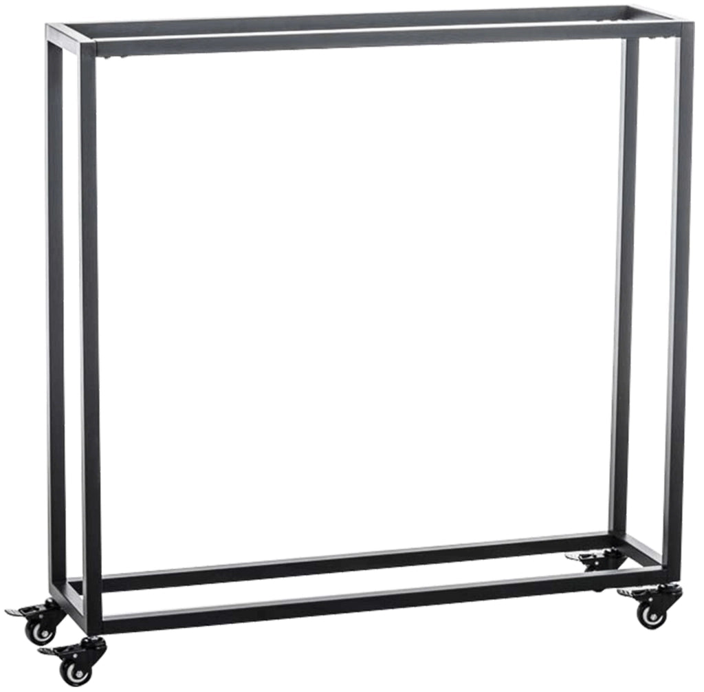 Portalegna per Camino HETTA in Acciaio Inox nero,25x100x100 cm