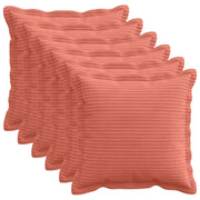 Federa 6 pz HOUTEN Rosso Arancio 50 x 50 cm corduroy 919097