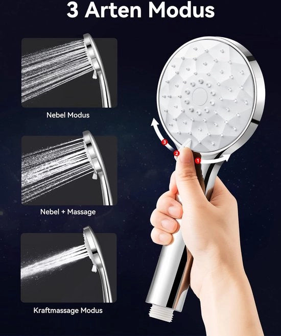 Testa doccia con tubo di scarico W