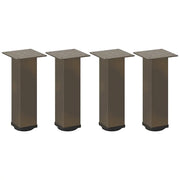 Gambe per Tavolino da Caffè 4 pz in Acciaio Naturale 42-44 cm Acciaio 4012467