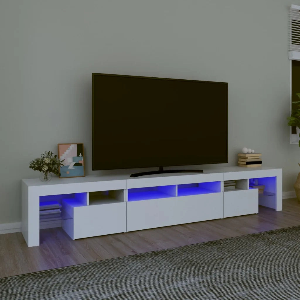 Mobile TV | Armadietto TV | Mobile Porta TV con Luci LED Bianco 230x36,5x40 cm