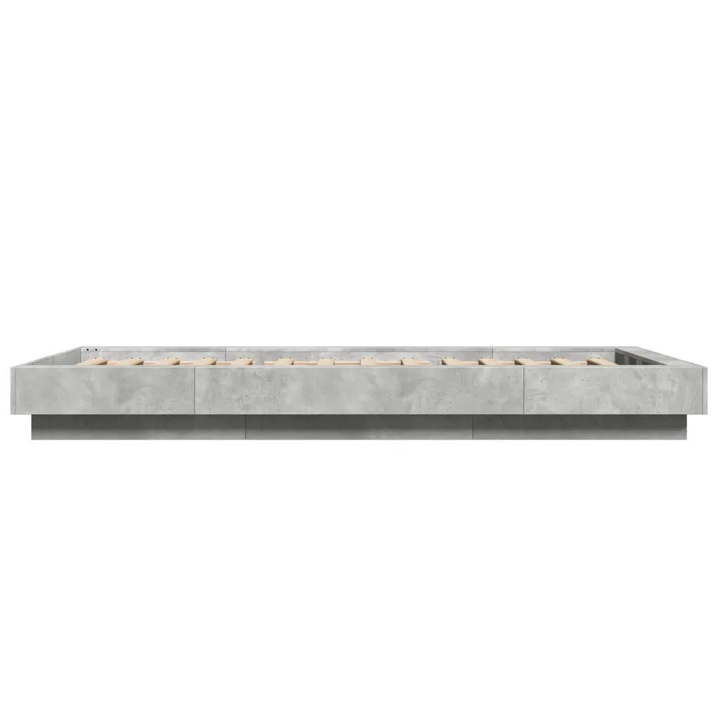 Giroletto Luci LED Grigio Cemento 90x190cm in Legno Multistrato 3281150