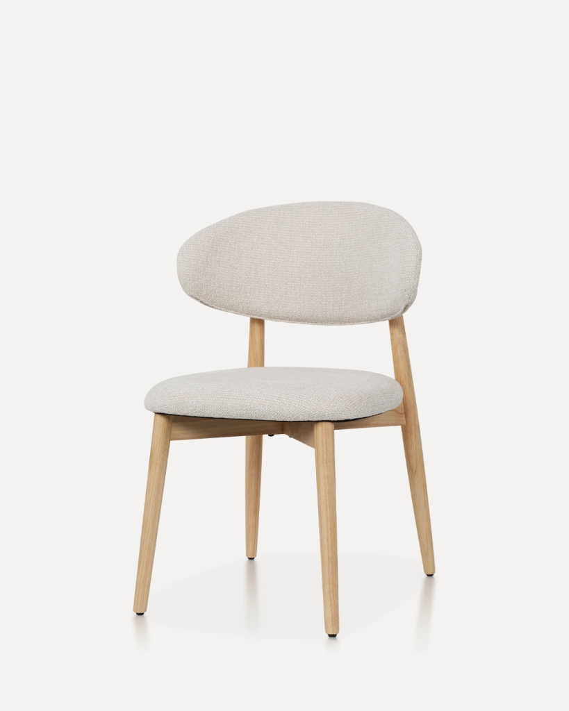 Sedia in Legno Daphne, Naturale / Bianco Avorio