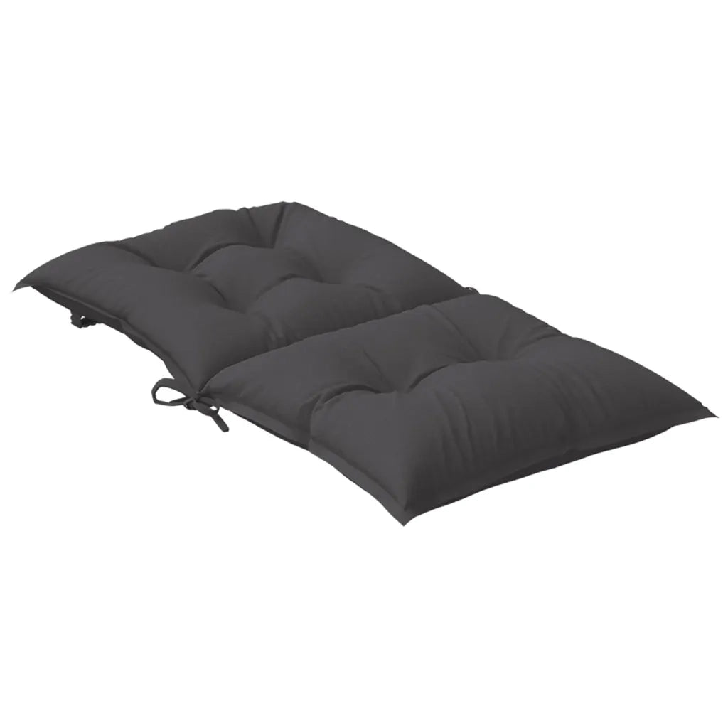 Cuscini Sedia Schiena Bassa 6 pz Antracite MÃ©lange 100x50x7 cm
