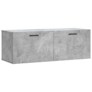 Armadietto a Muro | Mobile a Parete Grigio Cemento 100x36,5x35 cm Legno Multistrato