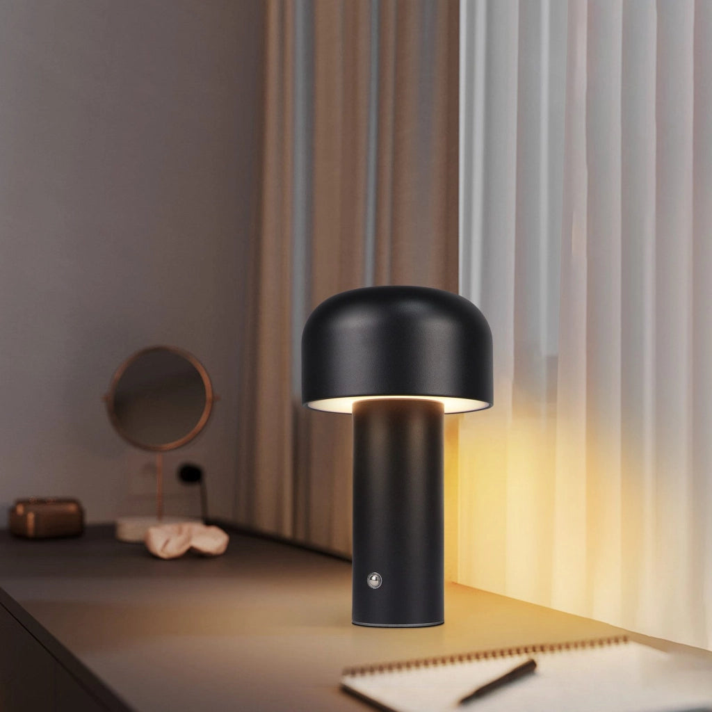 ZMH Lampada da tavolo LED wireless metallo moderna 2W batteria ricaricabile dimmerabile per soggiorno