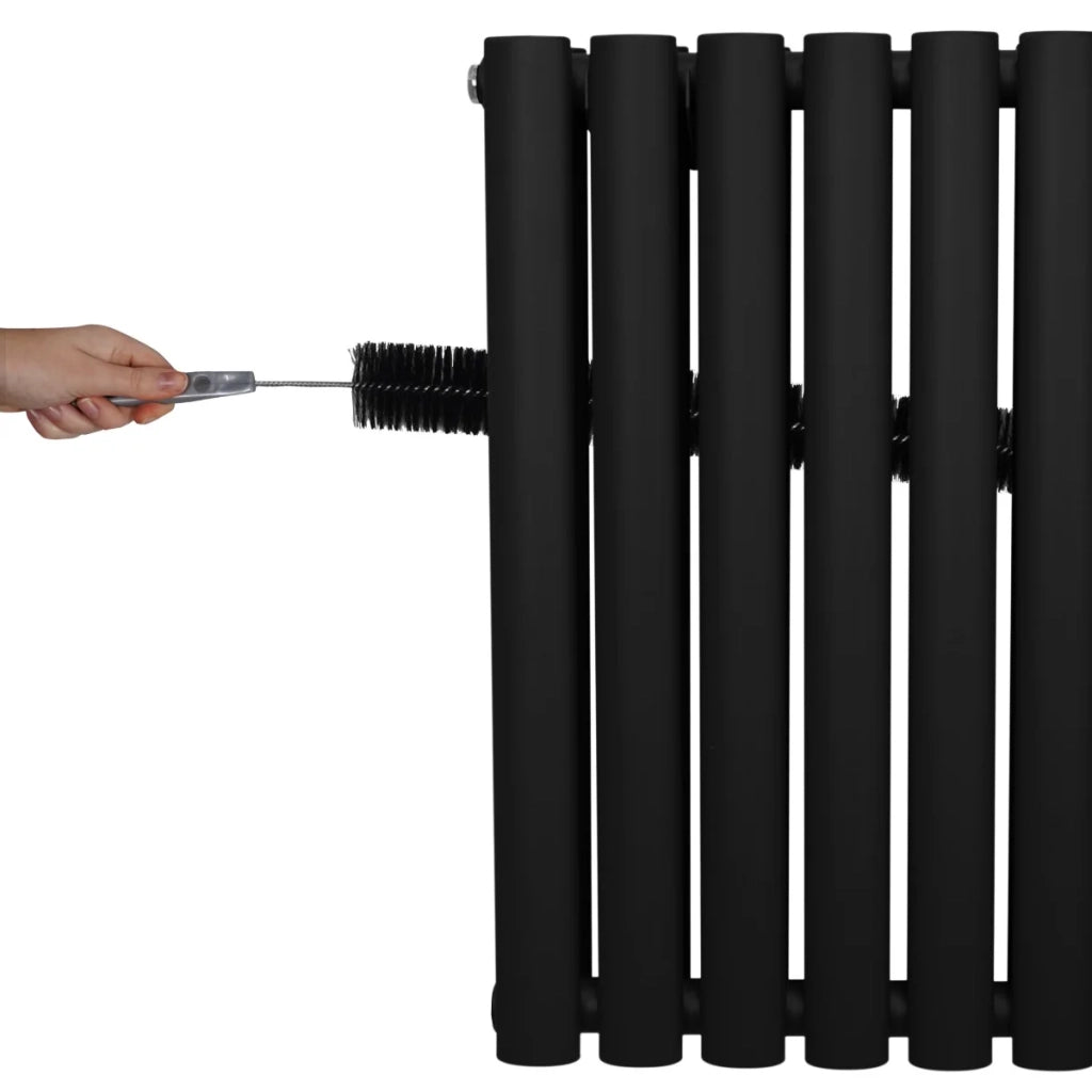 Radiatore a colonna ovale - 1600mm x 240mm - Nero