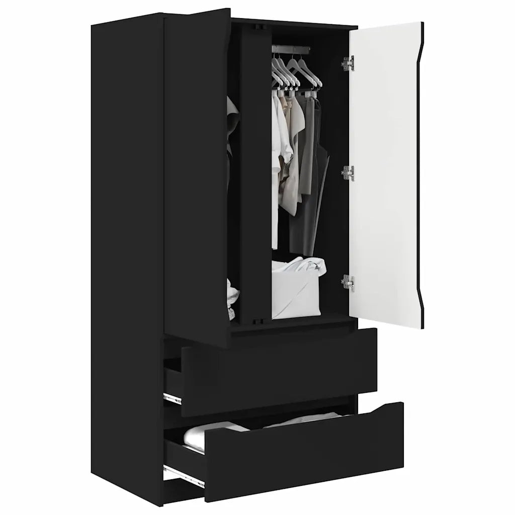 Guardaroba Nero 79,5 x 49 x 156 cm Legno ingegnerizzato 3406246