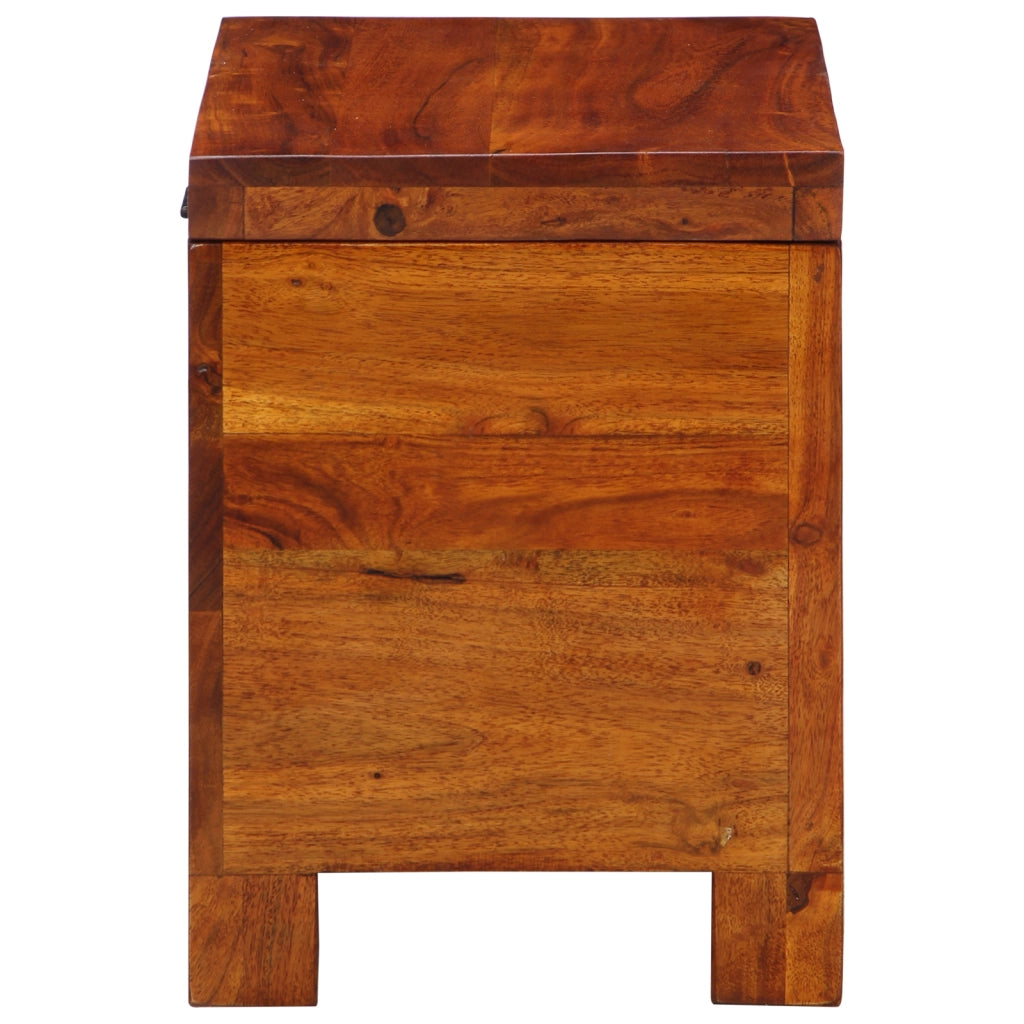 Scatola di stoccaggio Marrone miele 50x30x40 cm Legno massello di acacia