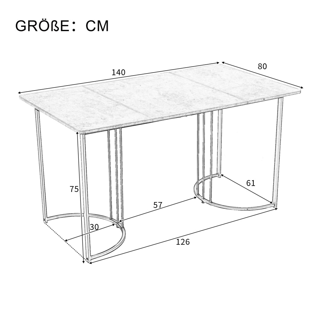 Set da pranzo 140x80 cm; 4 sedie in velluto; MDF; bianco