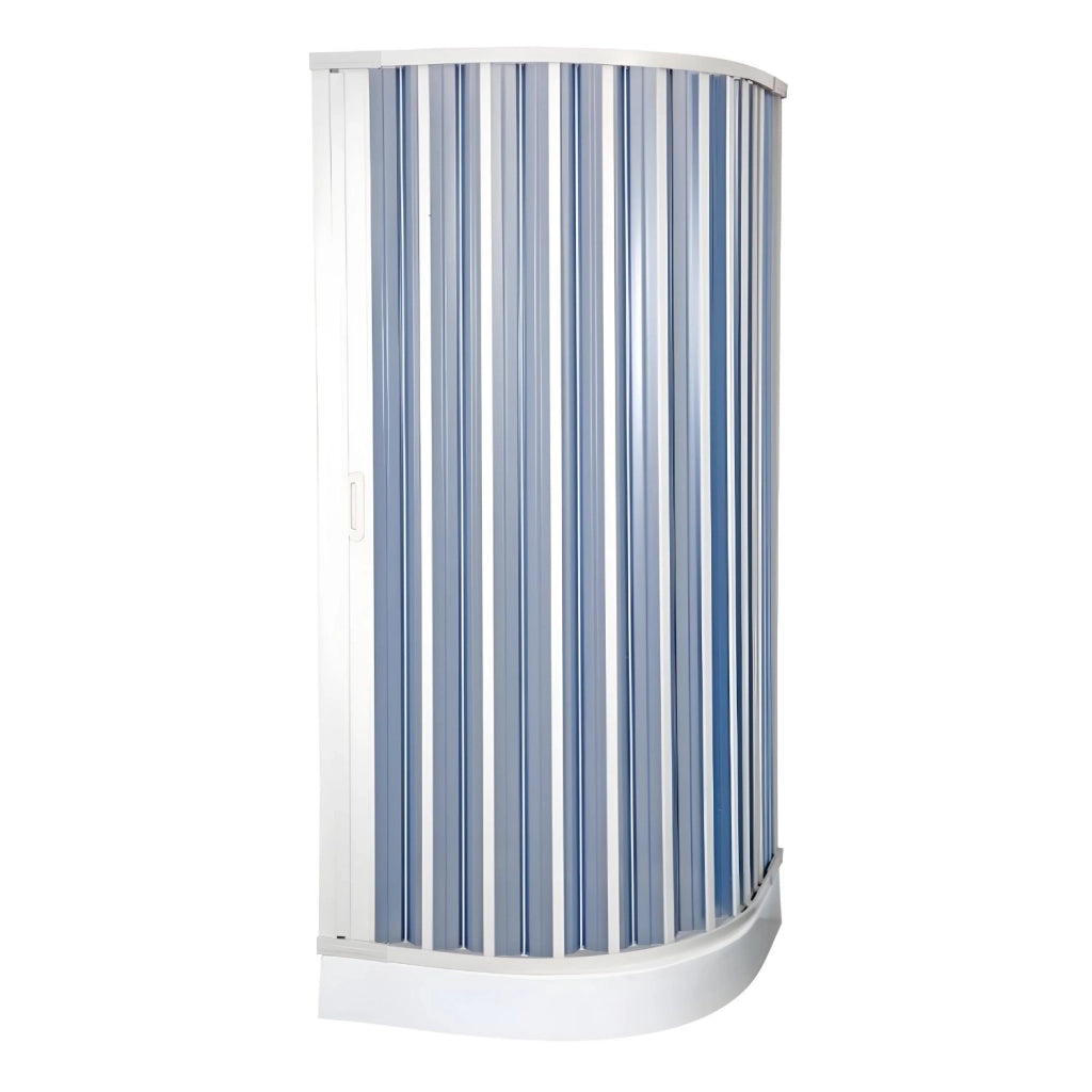 Box doccia soffietto semicircolare pvc guide estensibili aperture reversibili *** misure 78-90 x 78-90 cm, confezione 1