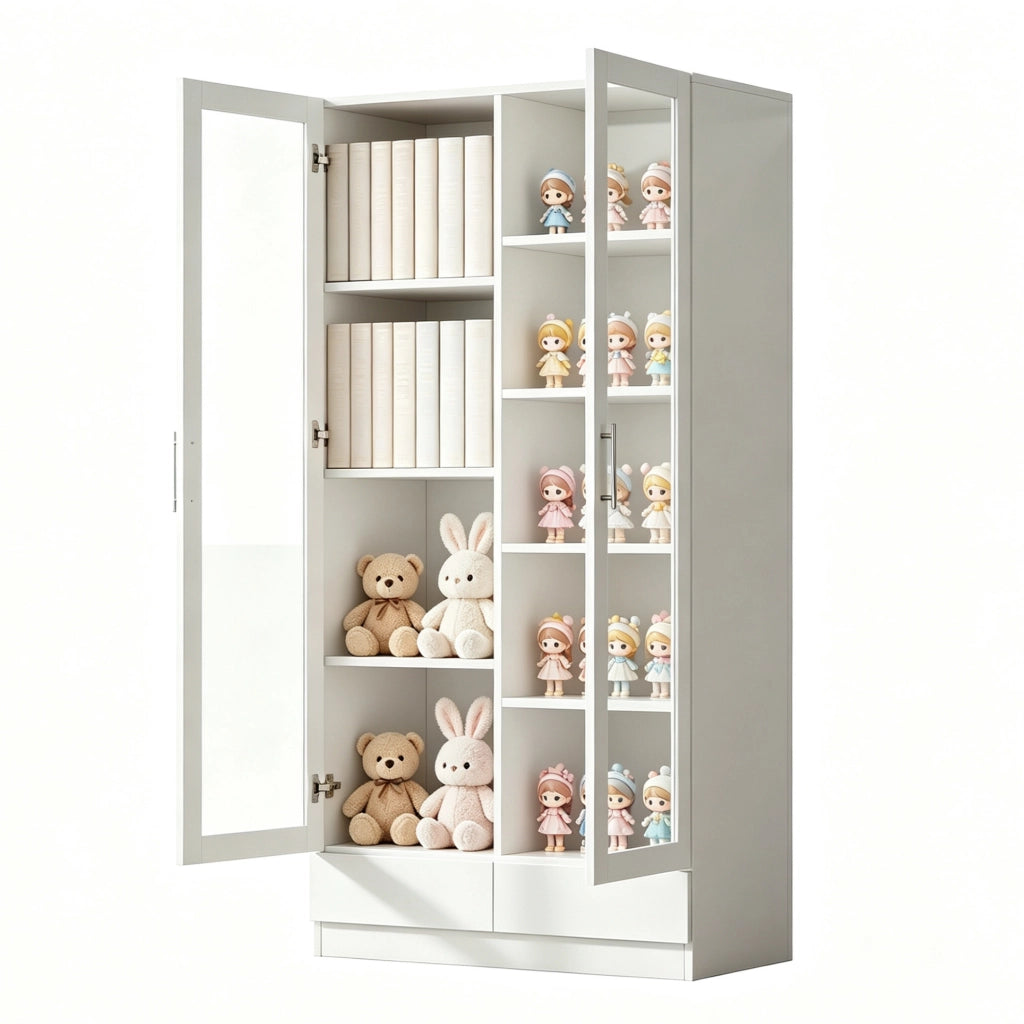 Mobile Alto con 2 Cassetti ¨C Minimal ¨C Bianco 80x40x160 cm