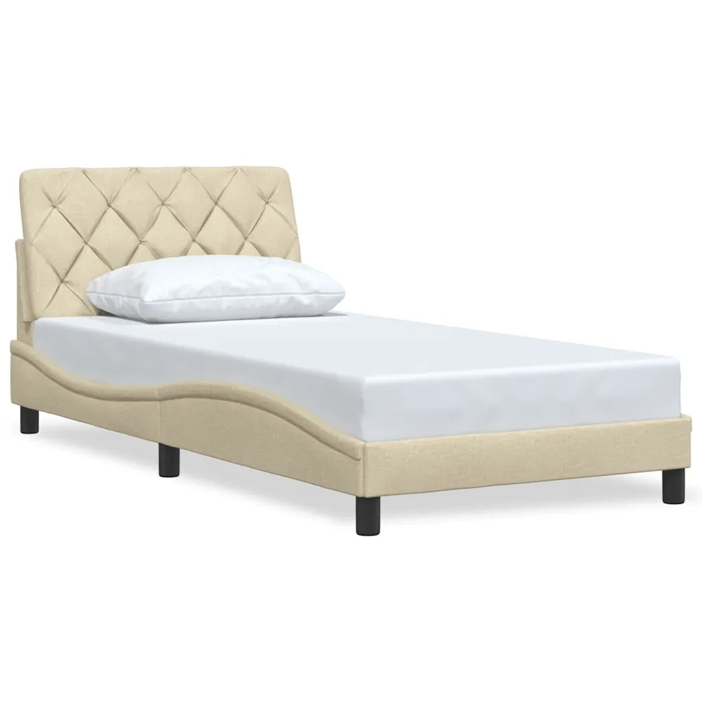 Giroletto senza Materasso Crema 100x200 cm in Tessuto 3310585