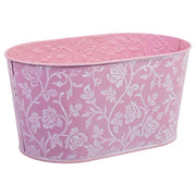 Cestino in metallo rosa 22,5x13,5x11,5 B20x11