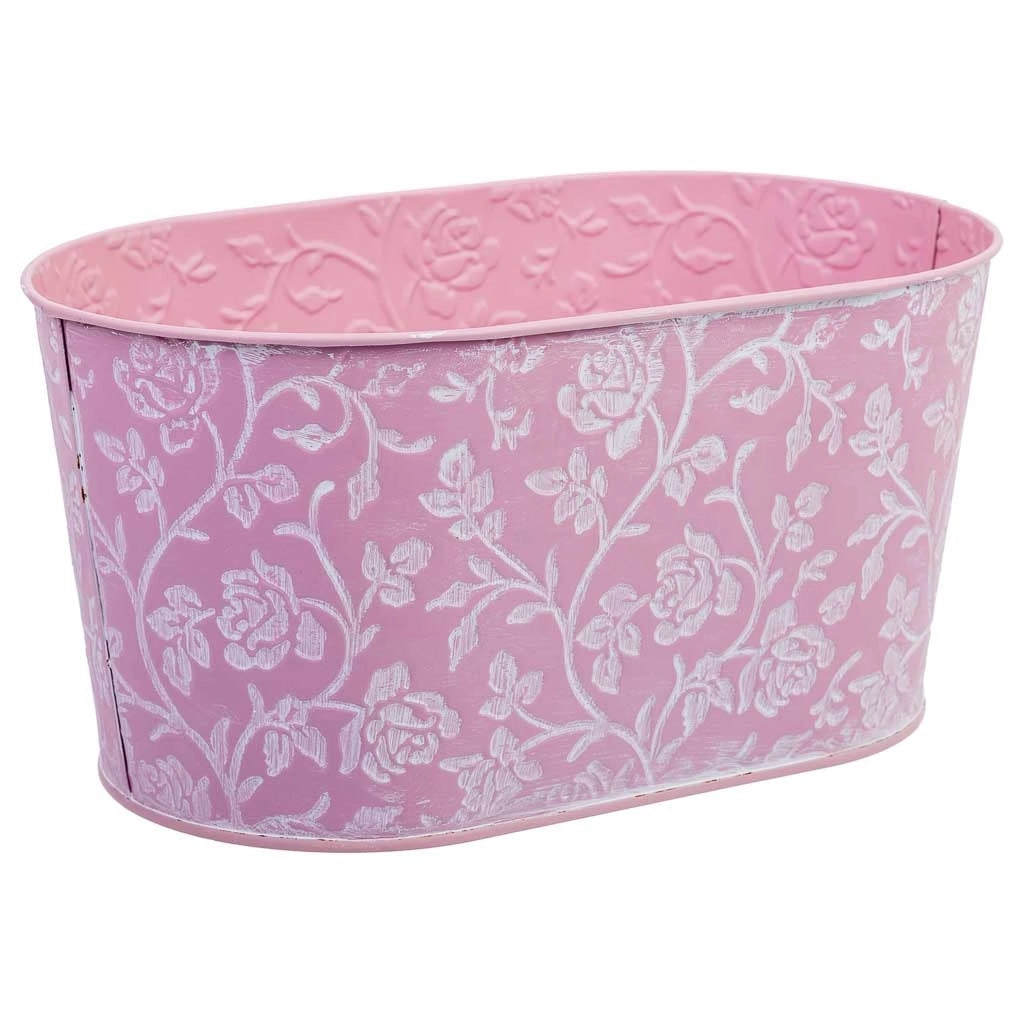 Cestino in metallo rosa 22,5x13,5x11,5 B20x11