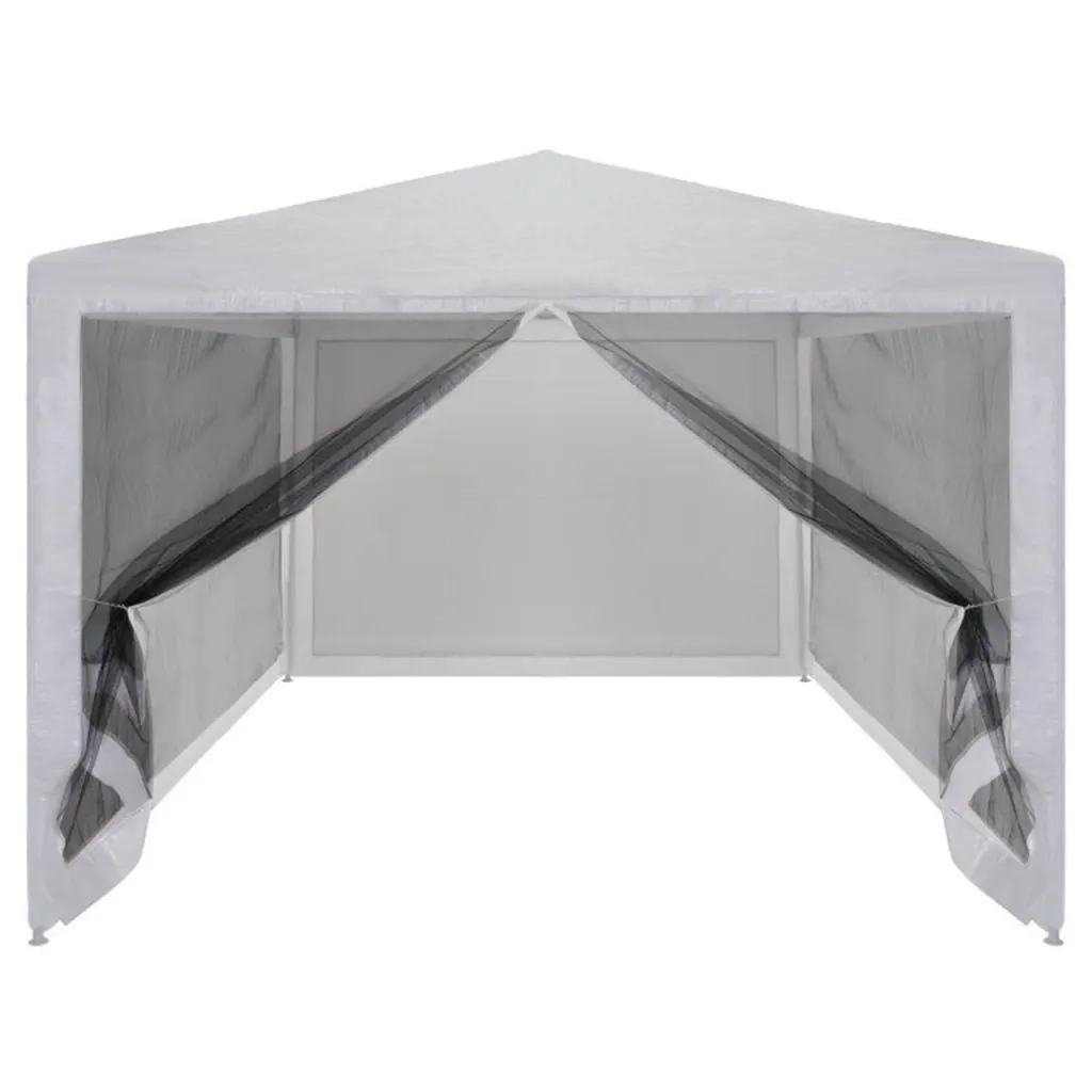 Tenda per Feste con 4 Pareti Laterali in Rete-Tenda Gazebo 3x3 m