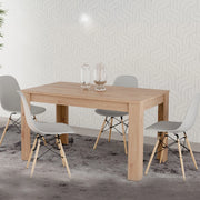 Luarca, Tavolo Fisso 6 Posti, 135x80x76h cm Marrone Rovere Nodi