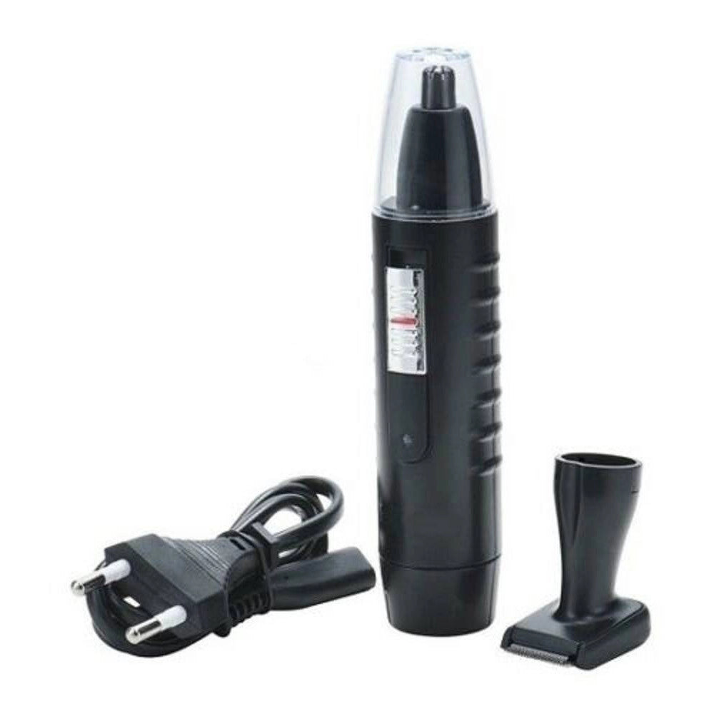 Trade Shop - Rasoio Depilatore Epilatore 2 In 1 Peli Naso Trimmer Taglia Basette Ricaricabile -