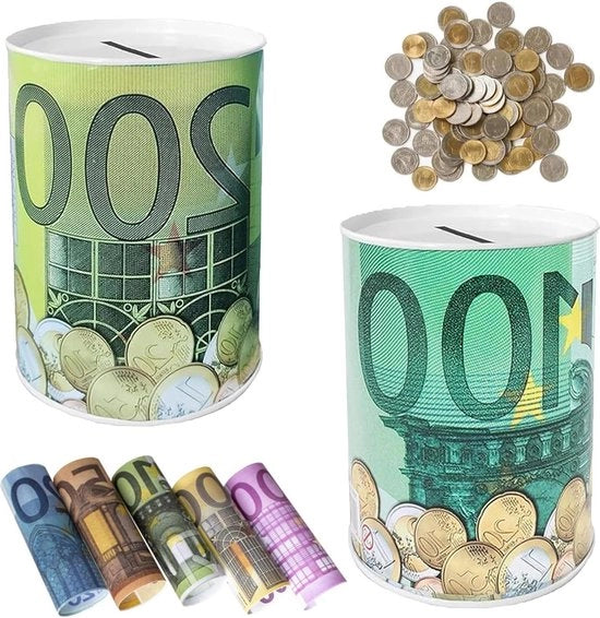 Spazio di Deposito per Adulti Non Apribile in Acciaio Plastico Europeo 75 x 11 cm - 100/200 euro - Regali Decorazioni per Bambini