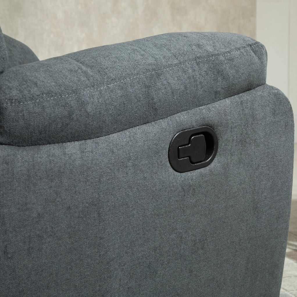 Poltrona reclinabile 150° in poliestere grigio scuro