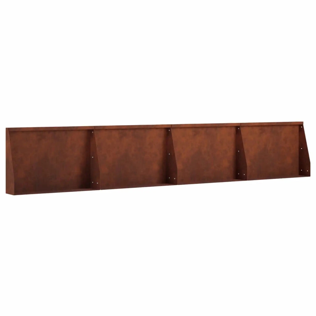Muro di contenimento 4 pz 60 x 12 x 50 cm Acciaio Corten 3449092