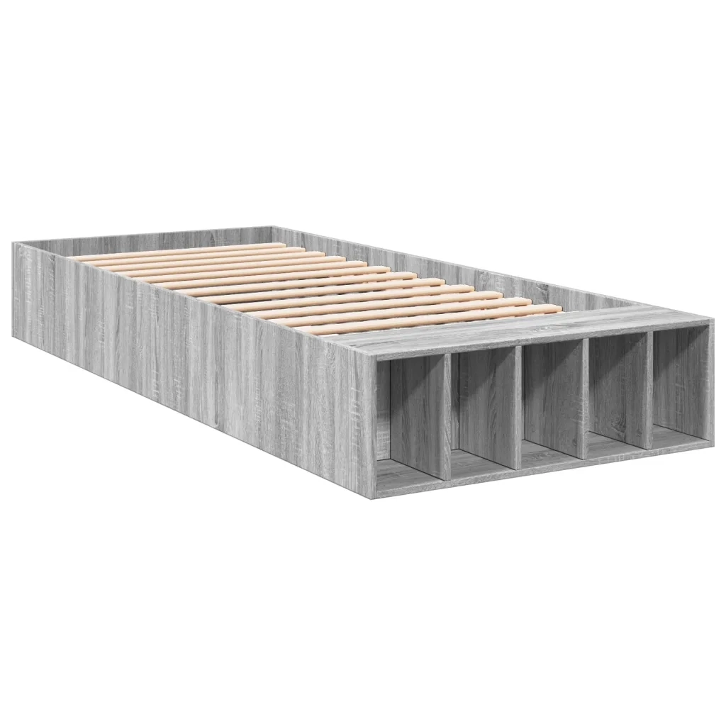 Giroletto-Struttura Letto Grigio Sonoma 90x200 cm in Legno Multistrato 373485