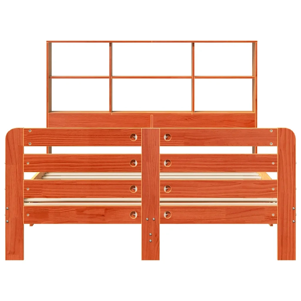 Giroletto senza Materasso Marrone Cera 160x200 cm Legno di Pino