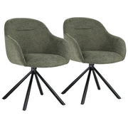 Set di 2 sedie in tessuto verde SAFFI