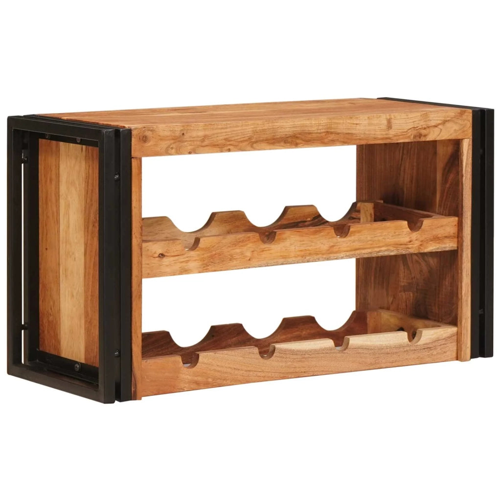 Portabottiglie Marrone 80 x 45 x 33 cm Legno di Acacia Massello CFW7287807