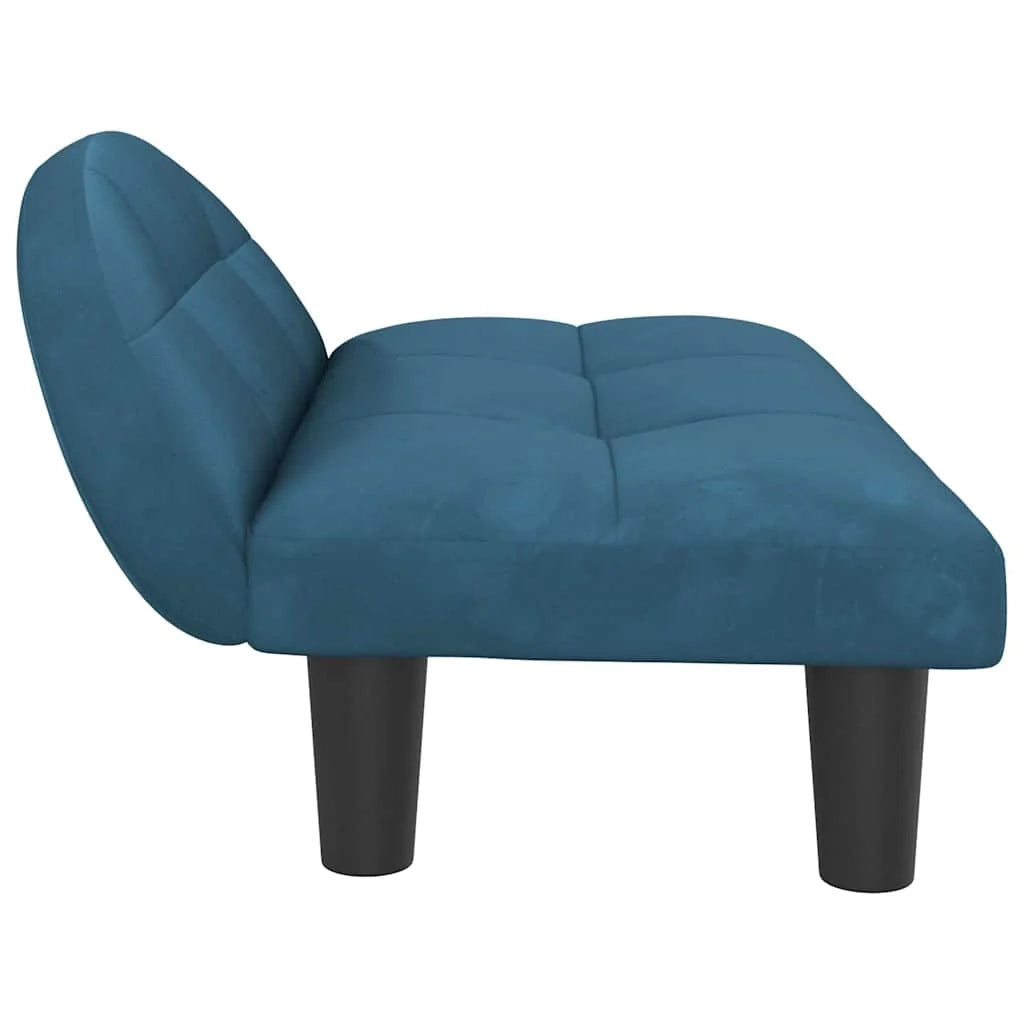Cuccia per cani con cesto divano confortevole 70 x 52 x 30 cm velluto blu 02_0042898