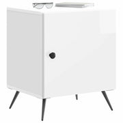 Comodino | Armadio da Notte | Mobiletto da notte Bianco Lucido 43 x 34,5 x 50 cm