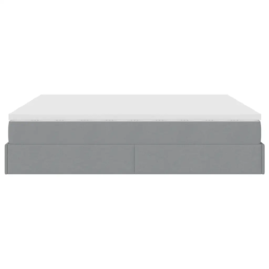 Struttura Letto Pouf con Materassi 200x200 cm in Tessuto 3311248