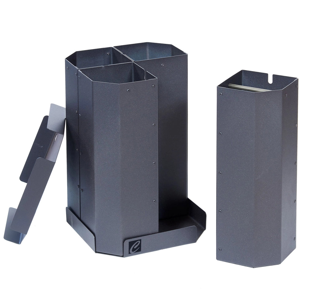 Portasacco Pellet 31x31x45,5 cm Crea Pellet Quattro in Acciaio Nero