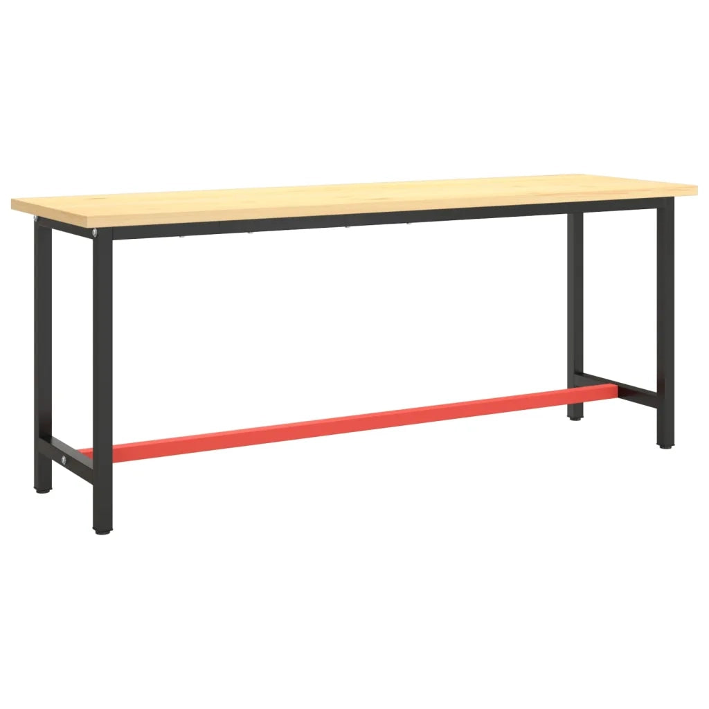 Telaio Banco da Lavoro Nero e Rosso Opaco 190x50x79 cm Metallo CFW9820452