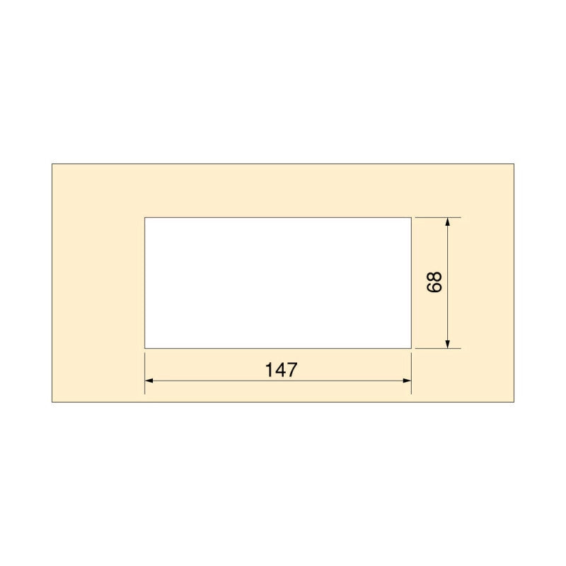 Passacavi da tavolo Emuca Quadrum, rettangolare, 159x80 mm, da incasso, Alluminio, Verniciato nero