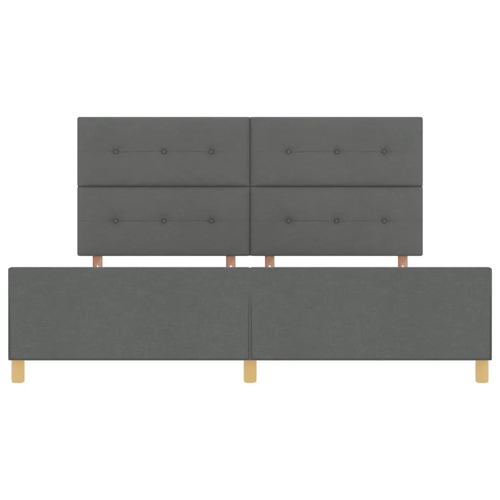 Struttura del letto Grigio scuro 200 x 200 cm Tessuto 3344754