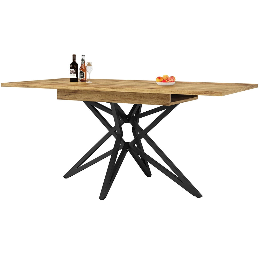 Tavolo allungabile - Xylo - 120-160x80cm noce/marmo gambe stella