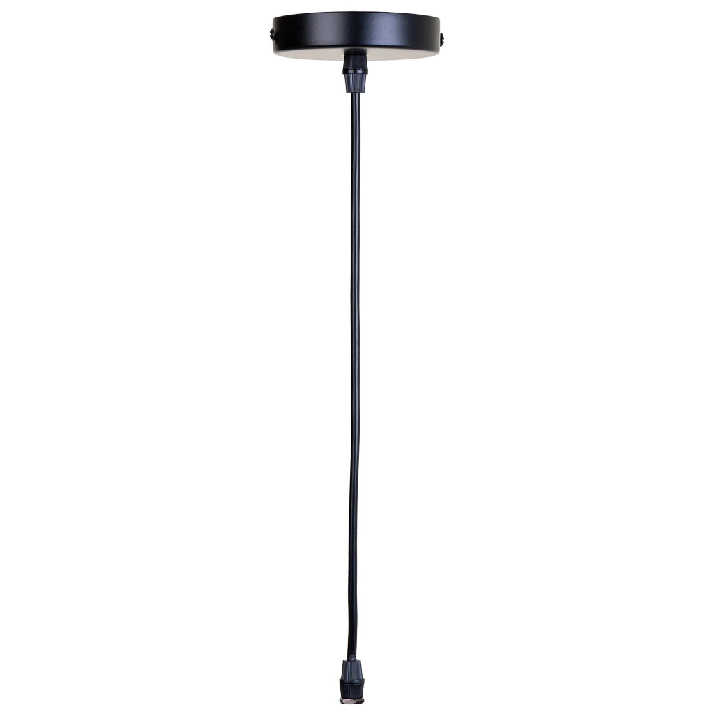 Plafoniera in metallo nero 20x20x95h
