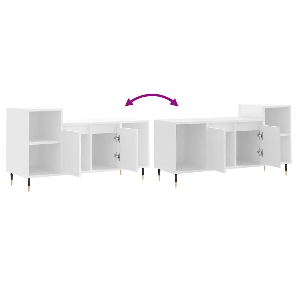 Mobile Porta TV Bianco 100x35x55 cm in Legno Multistrato 831308