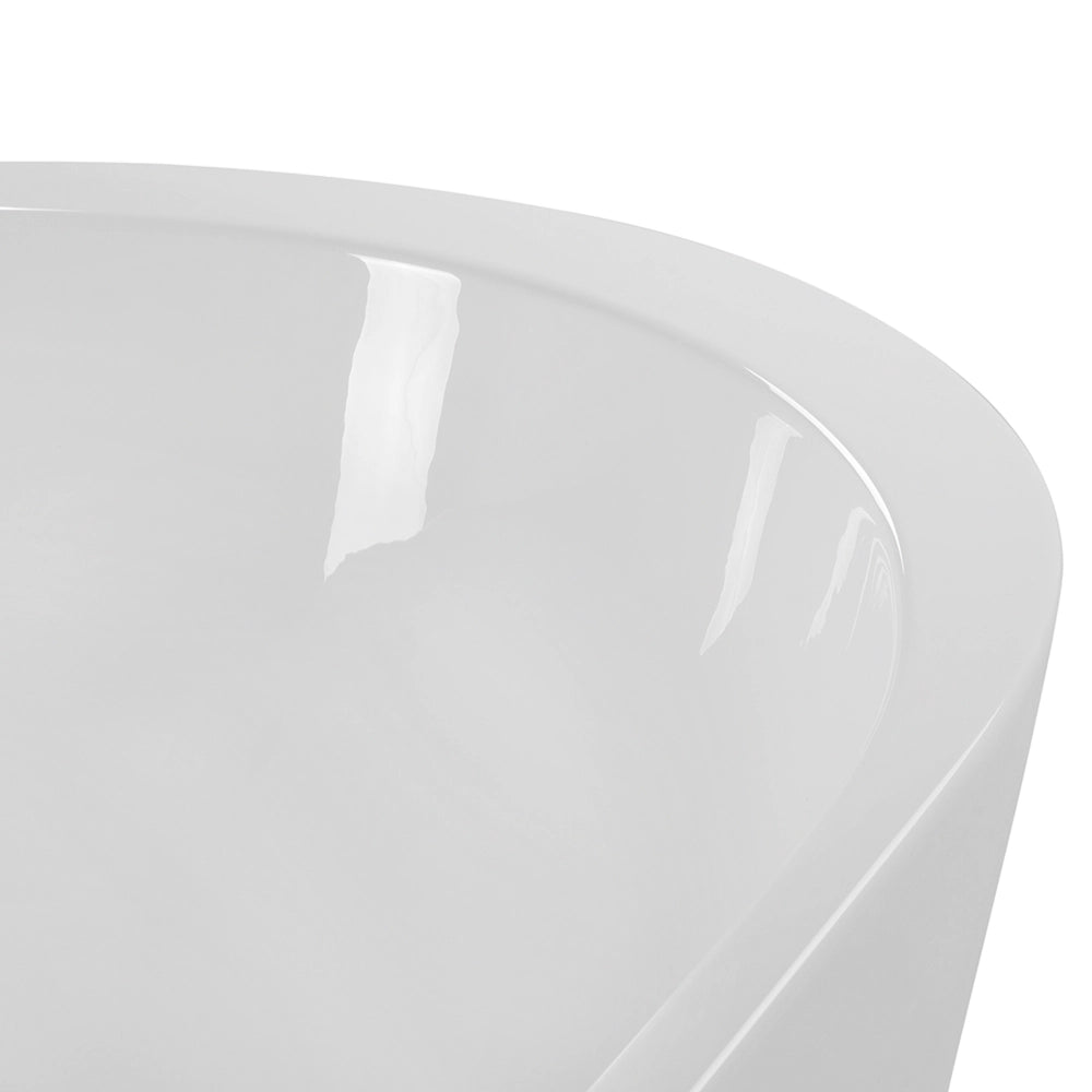 Bagno bianco con argento sanitario acrilico singolo 160 x 75 cm autoportante moderno