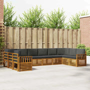 Set divano sezionale con cuscino 10 pcs Naturale e Antracite 3375552