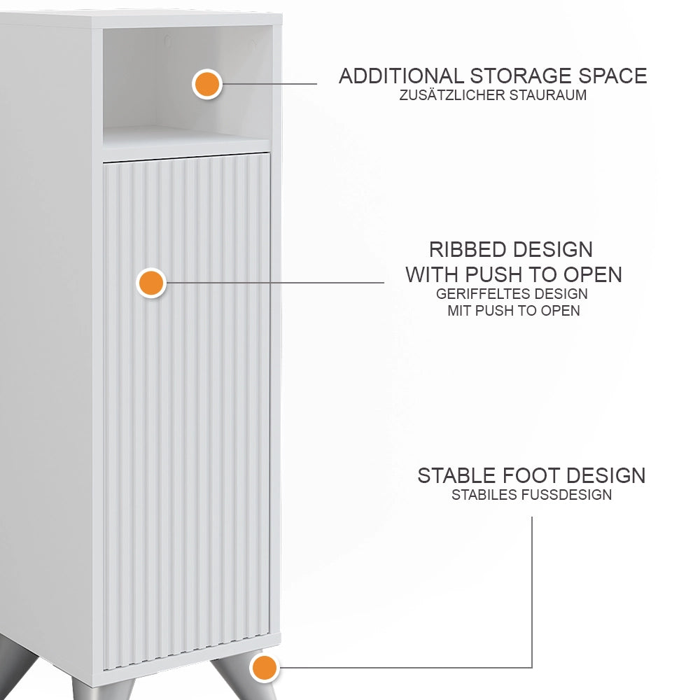 Vicco mobiletto bagno Bianco 30 x 97 cm con porta